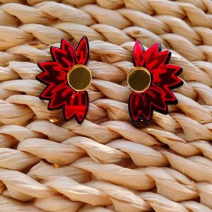 Girasoles rojos y negros efecto espejo