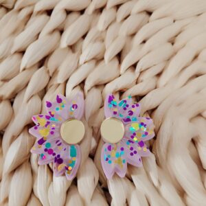 Girasoles confeti rosa pastel