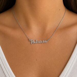 Collar con nombre acero inoxidable